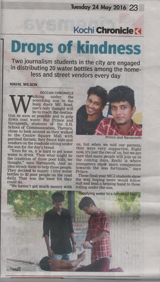 By-line Article By Nikhil Wilson MCJ 2015 batch as part of his internship at Deccan Chroniclee on 24 May 2016